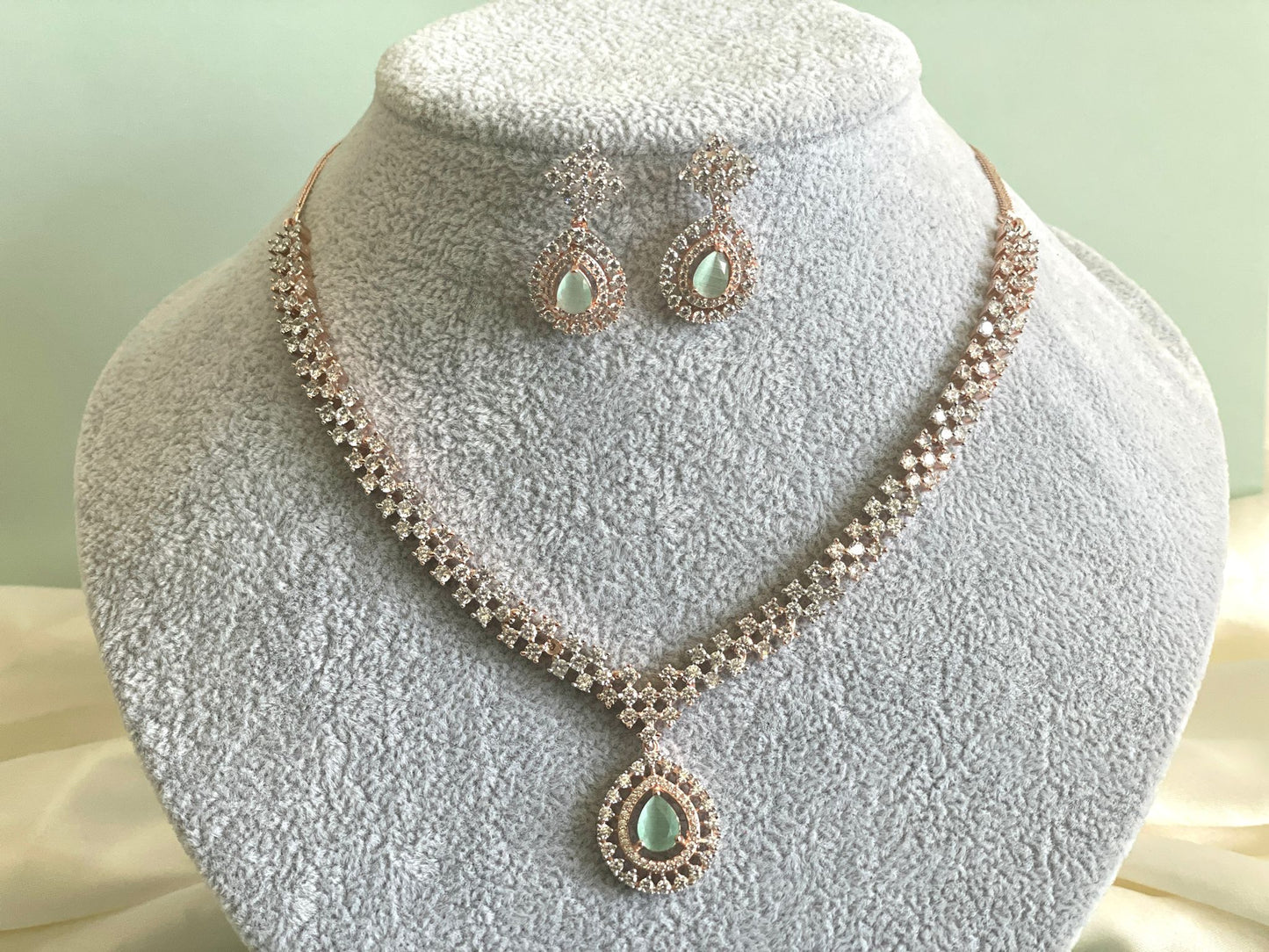 Mint Crystal Necklace