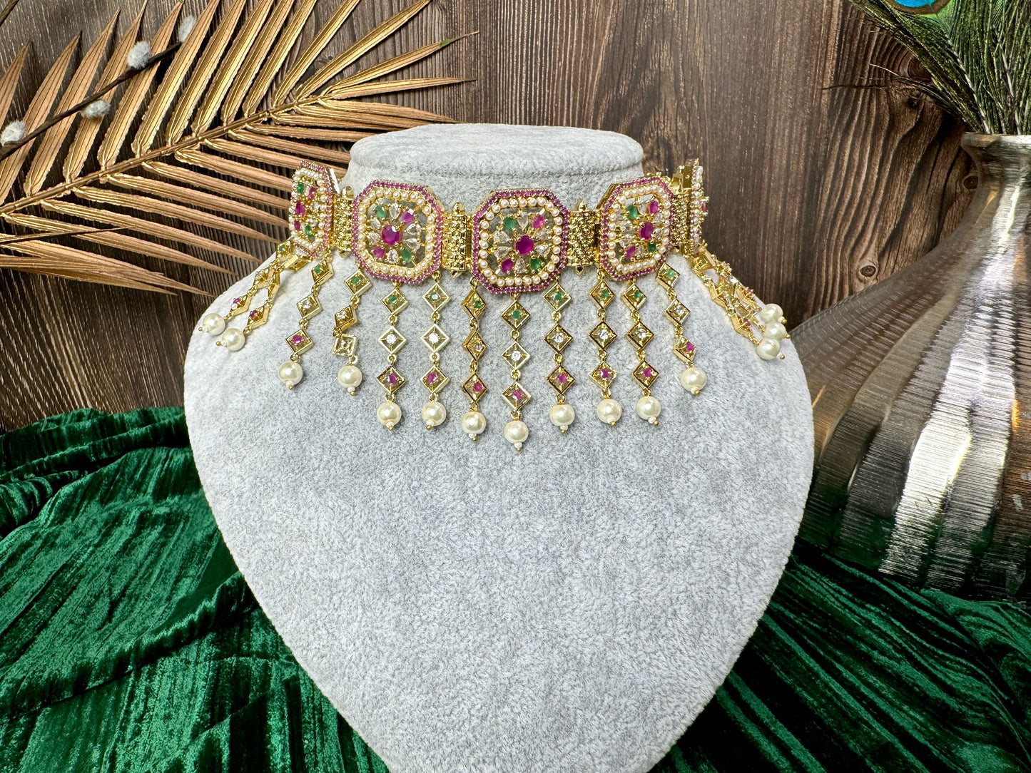 Magenta Green Crystal Set- Charisma 1004