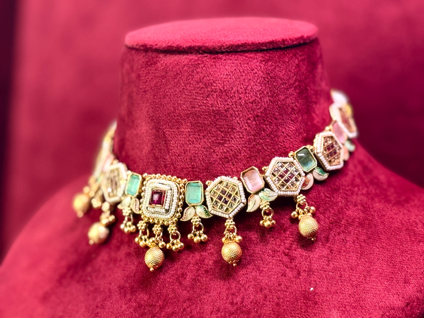 Multicolor Gold Necklace Riva 1002