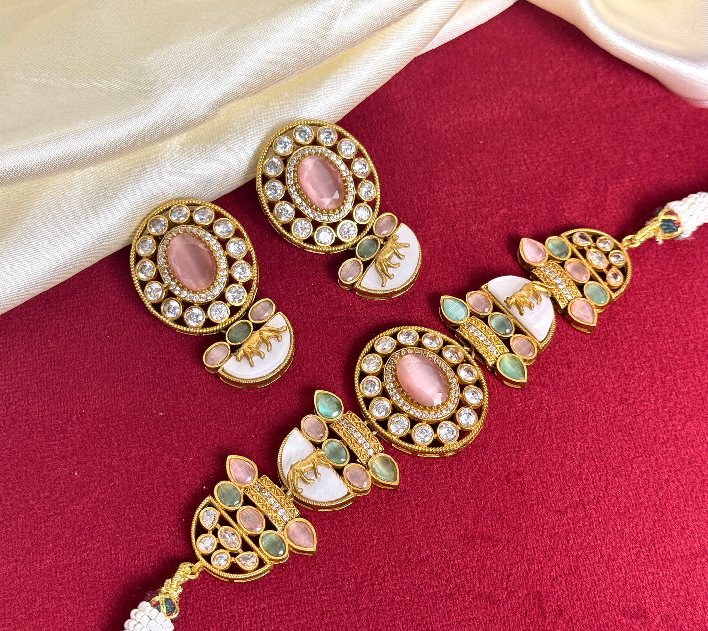 Pink Mint Green Victorian Set Swarna 1008