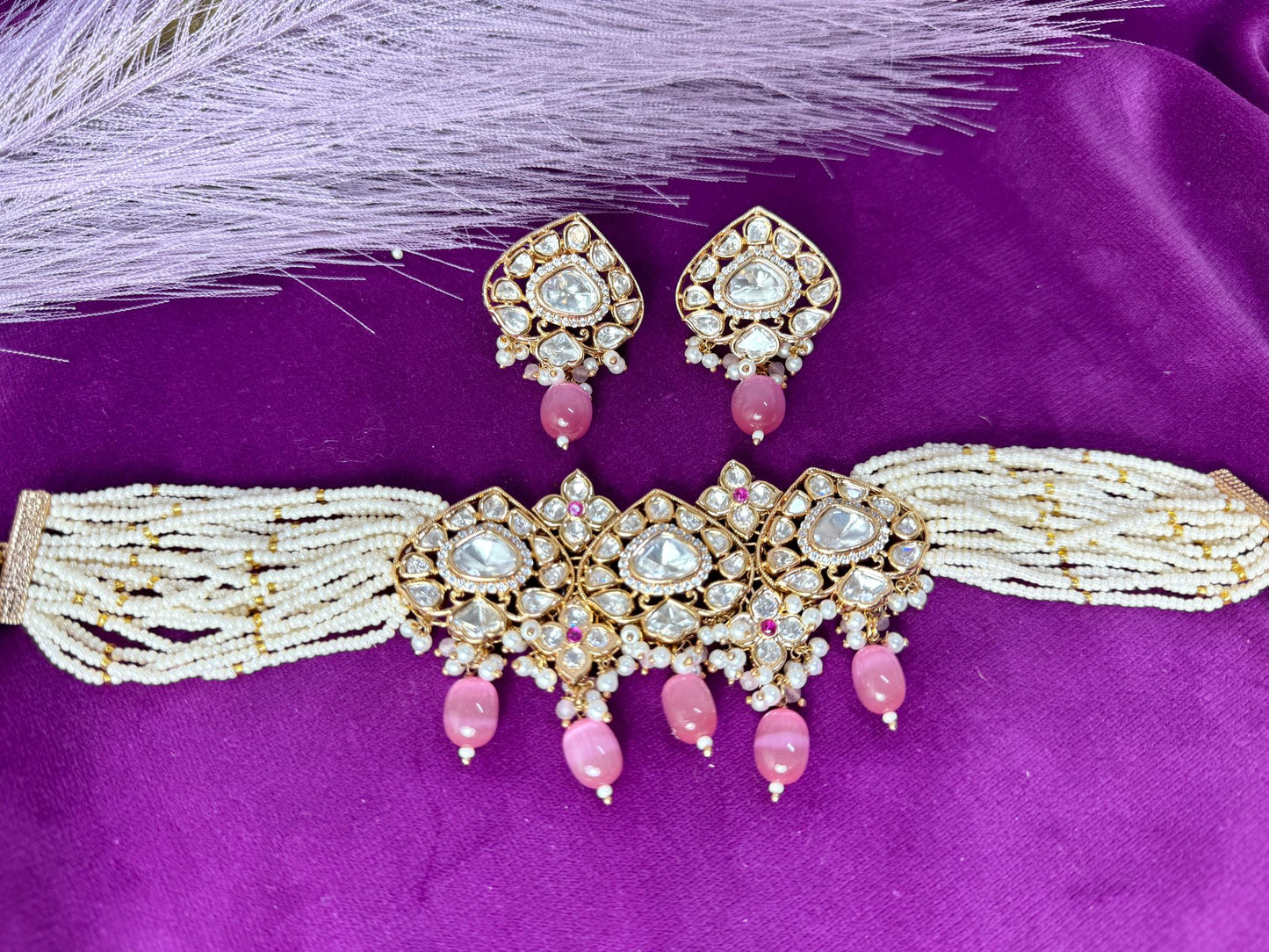 Baby Pink Tyaani Choker- Roar 1016