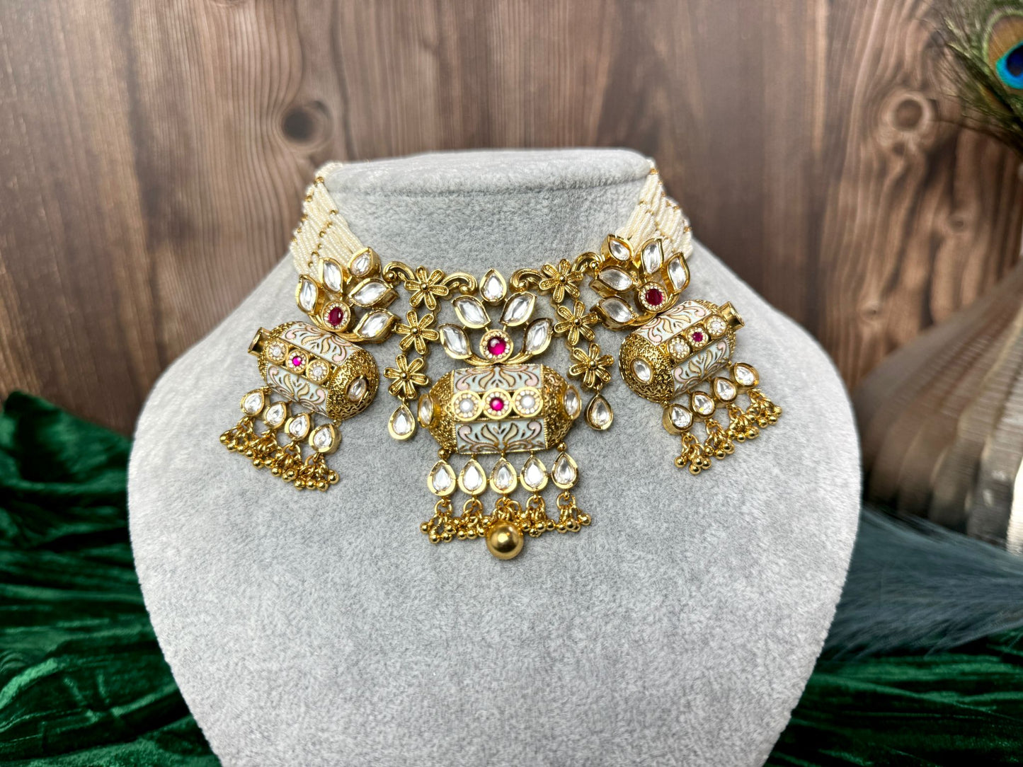 Pearl Meenakari Choker- Charisma 1010