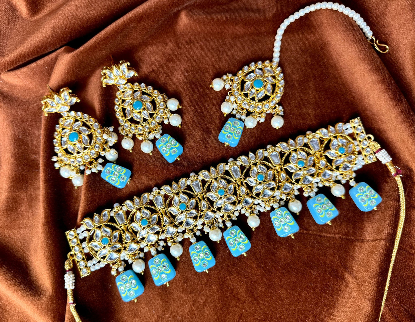 Baby Blue Meenakari Set- Charisma 1005