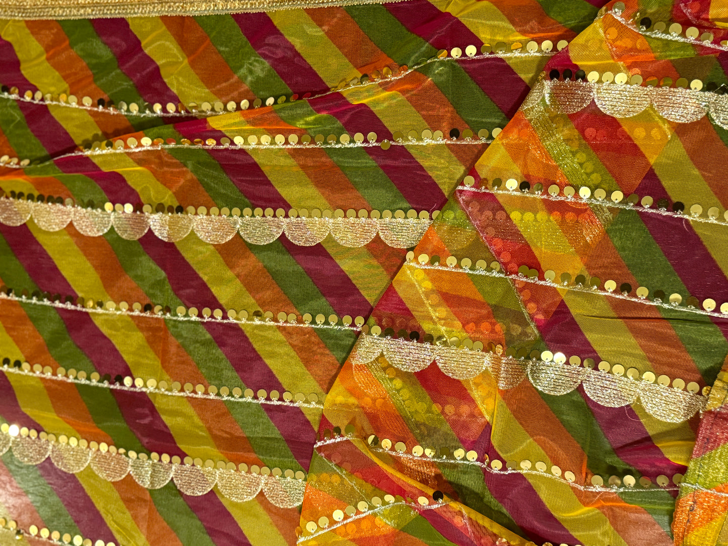 Rainbow Net Dupatta