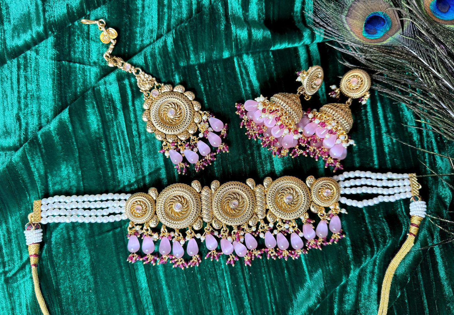 Light Pink Gold Plated Set- Charisma 1001