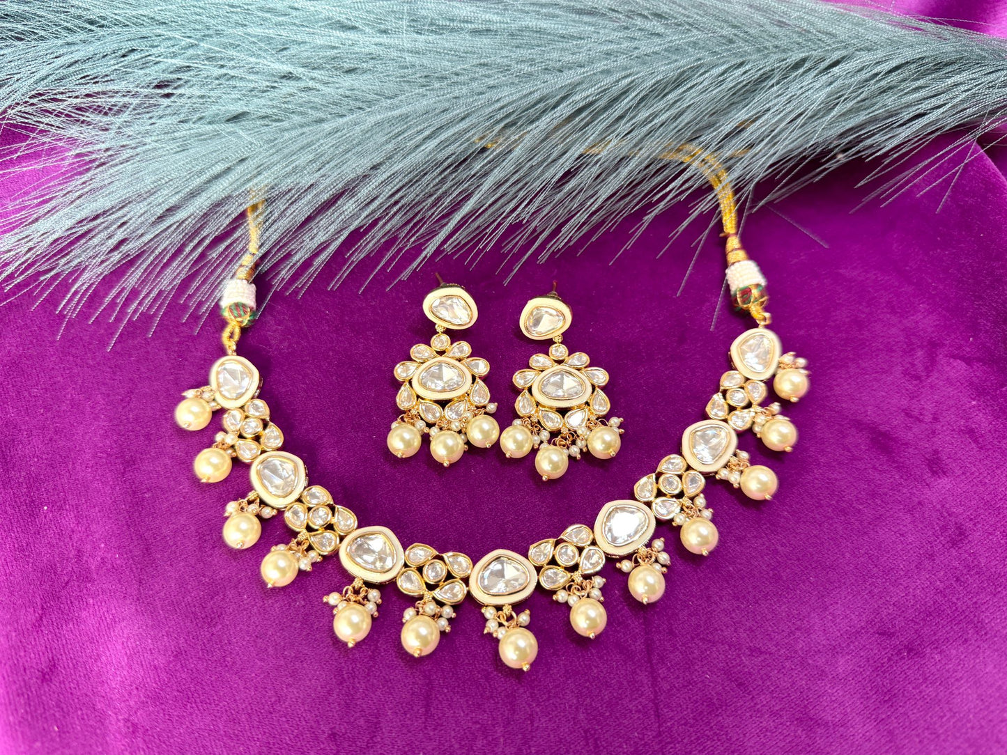 White Uncut Kundan Set - Roar 1017