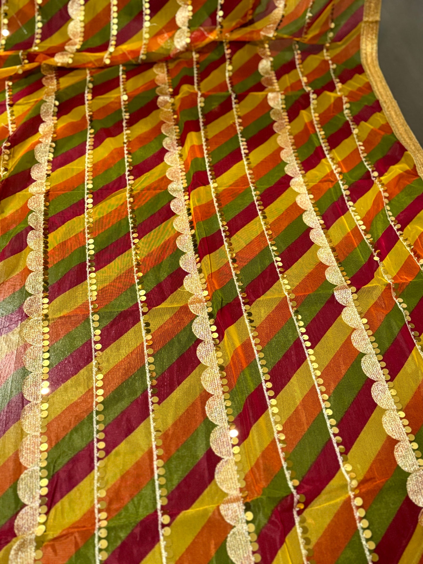 Rainbow Net Dupatta