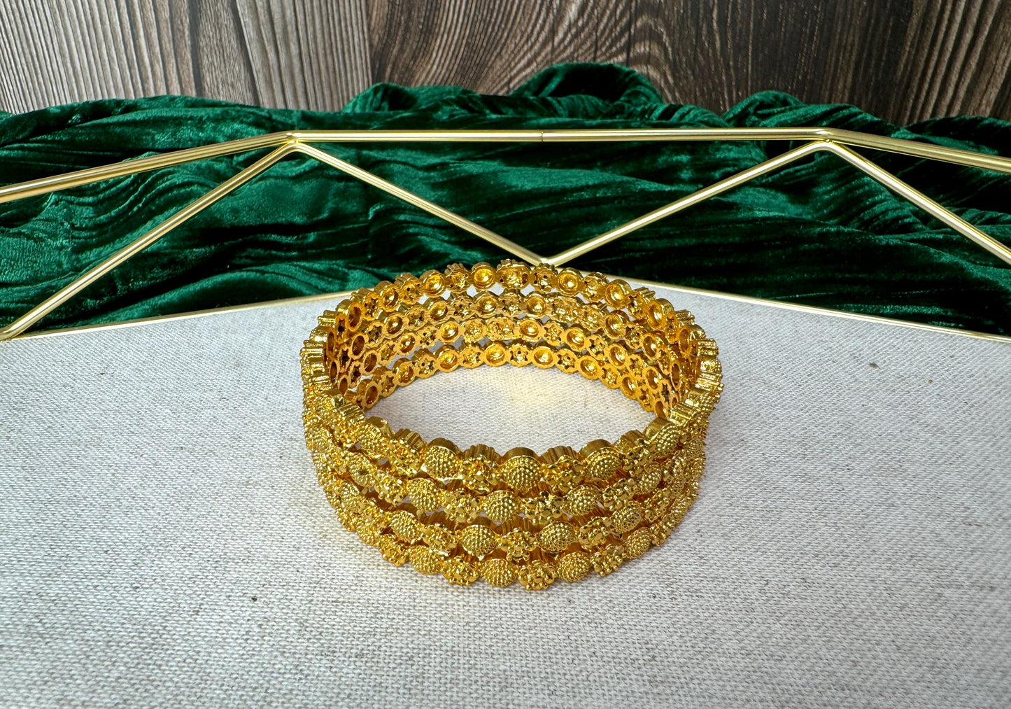 Gold Bangles ( Set of 4) - Charisma 1023