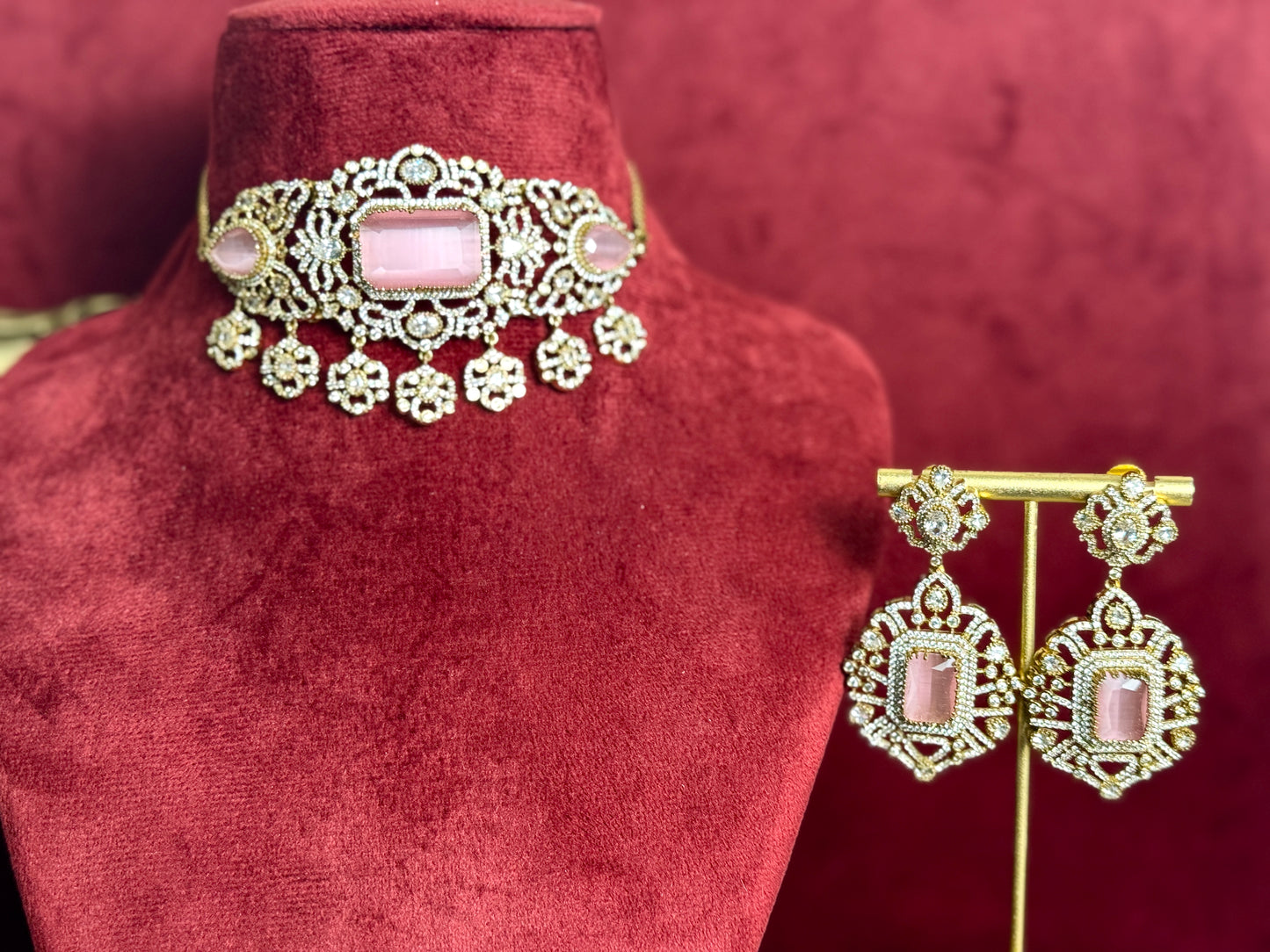 Pink victorian set Swarna 1006
