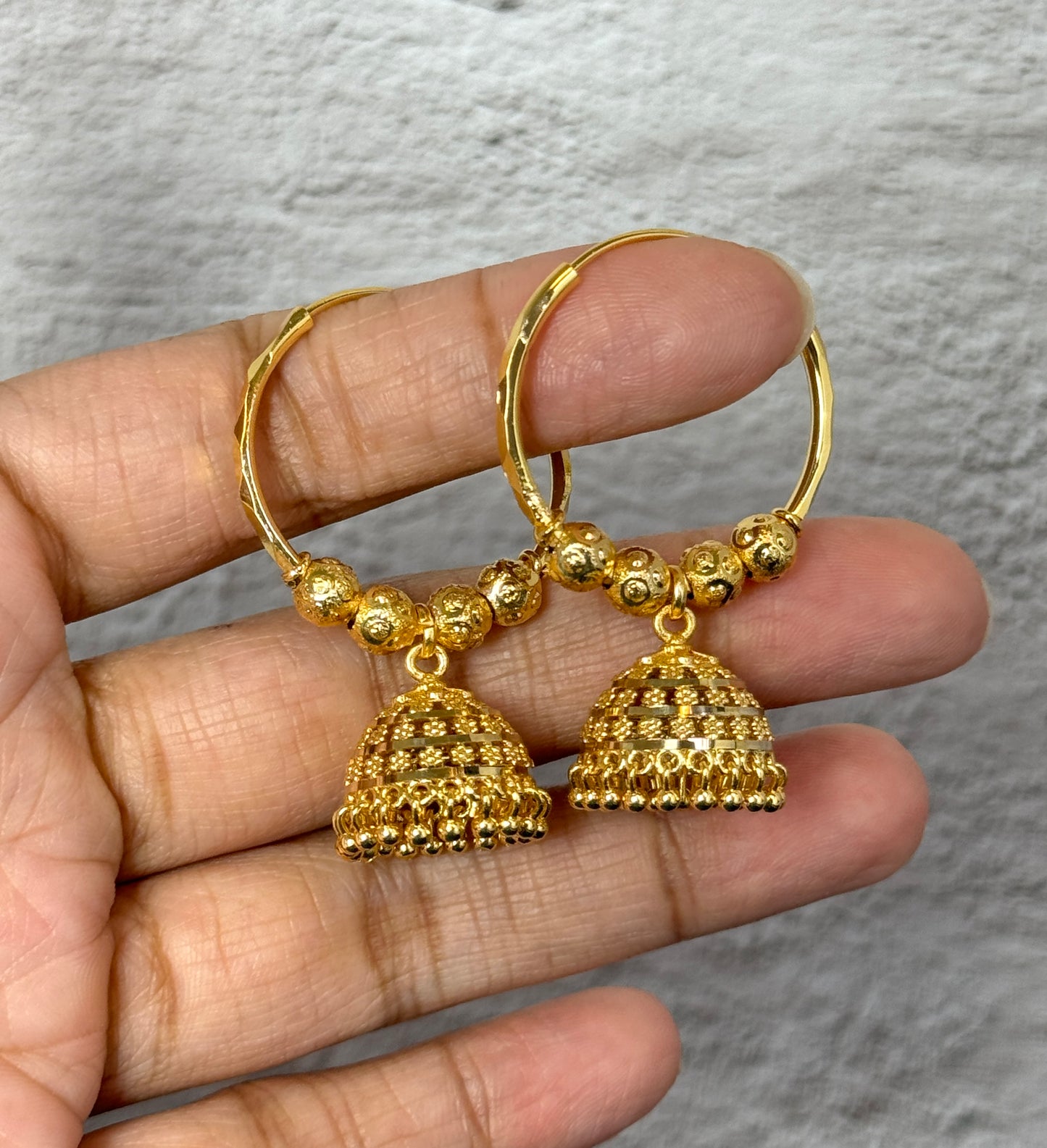 Gold Jhumka Balis