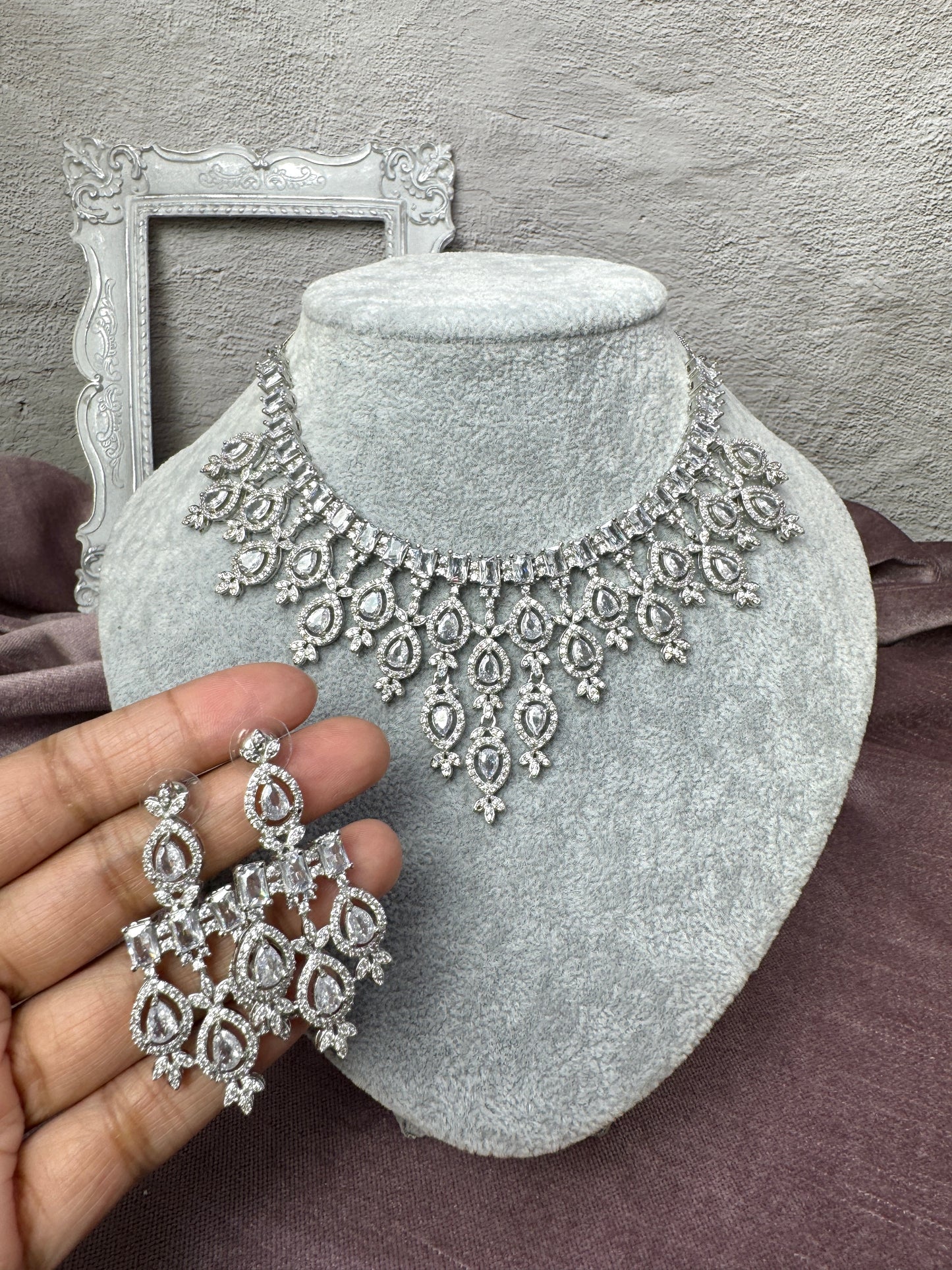 Silver AD Set Diamond Glaze 1008