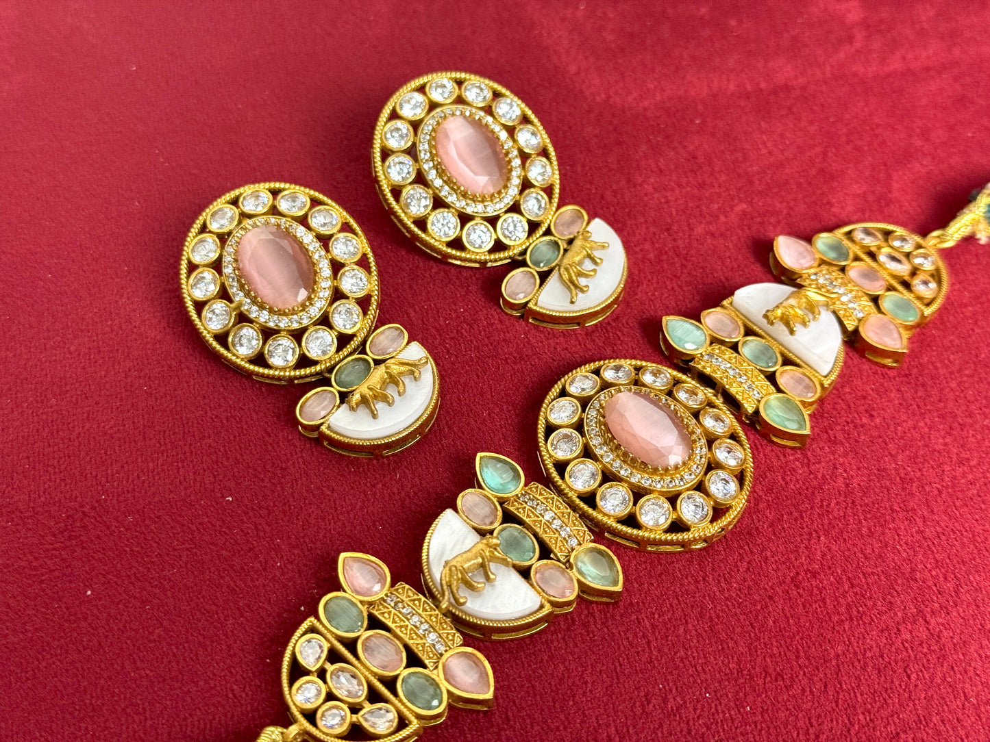 Pink Mint Green Victorian Set Swarna 1008