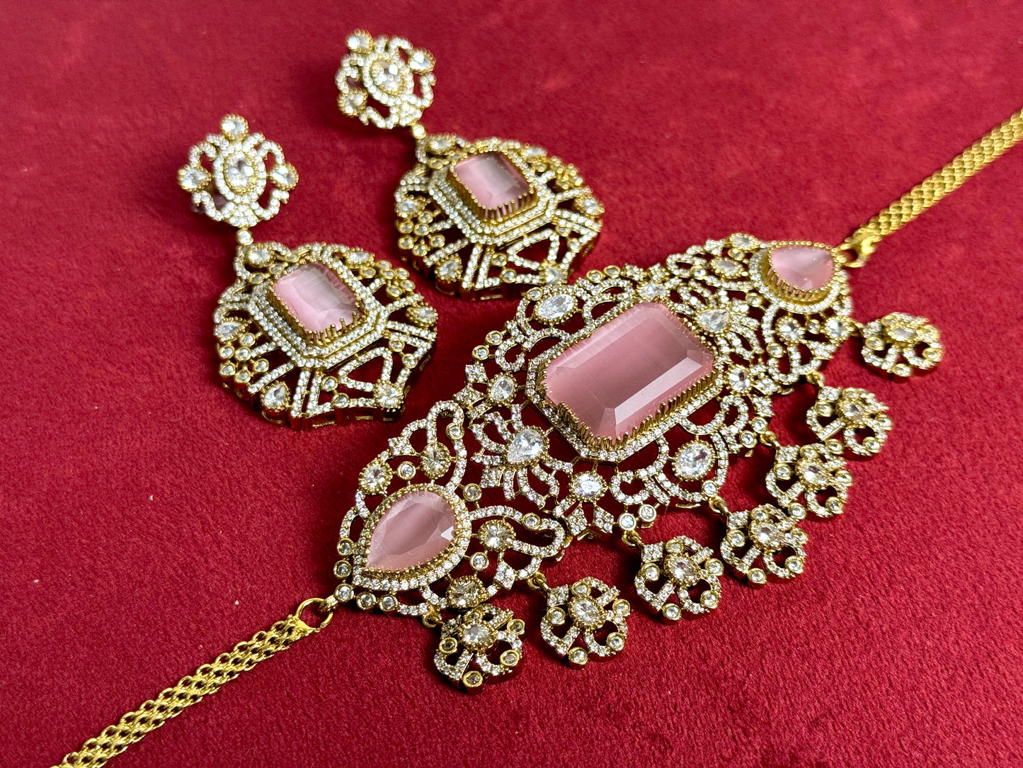 Pink victorian set Swarna 1006