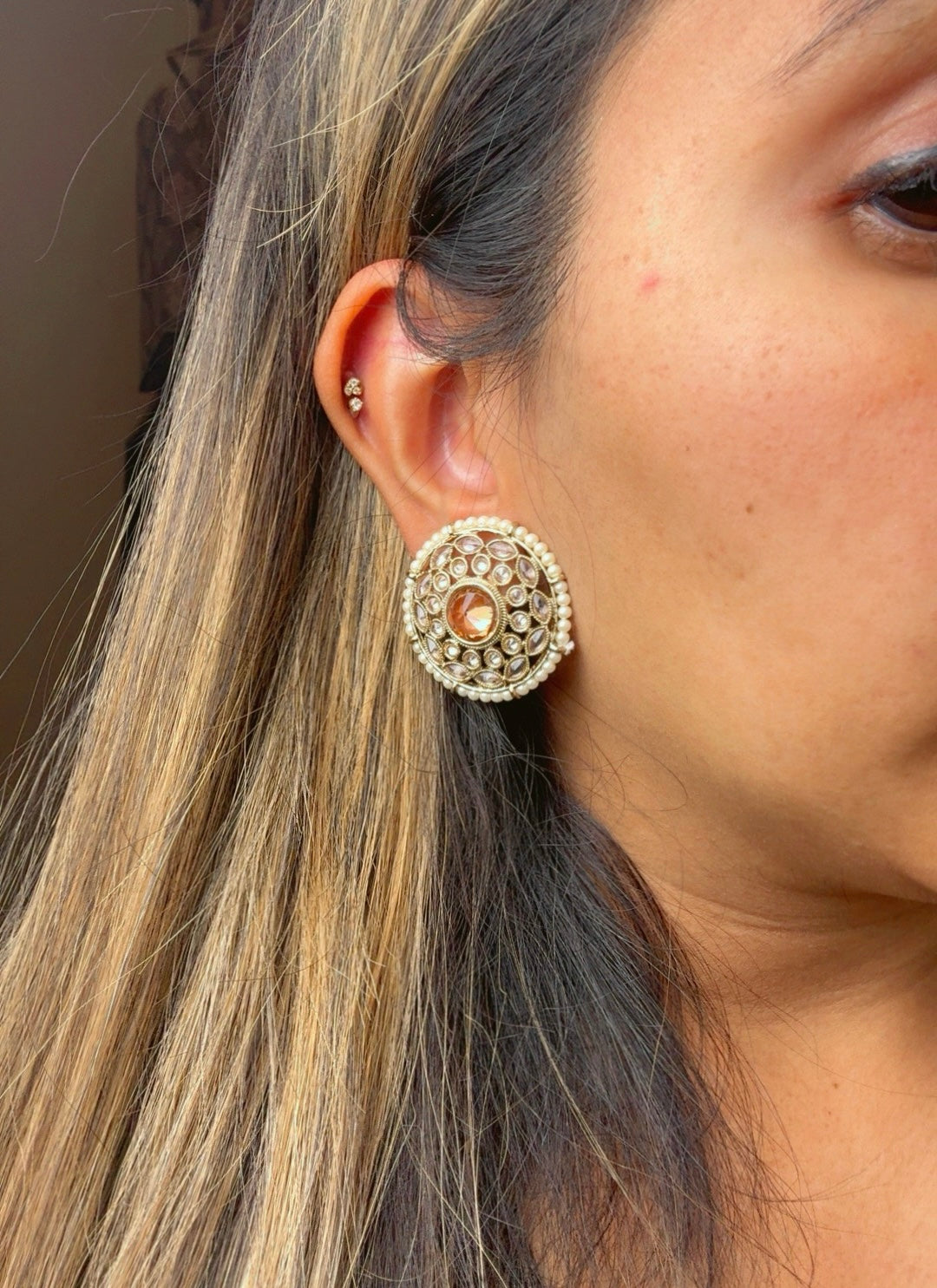 Simple Stud Pearl Earrings