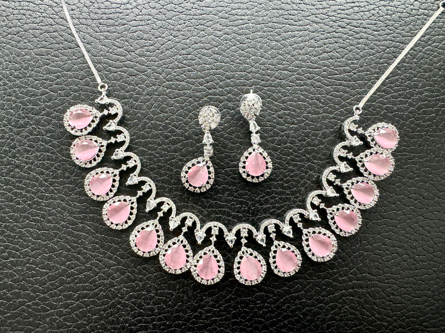 Baby Pink Jewel Set Diamond Glaze 1007