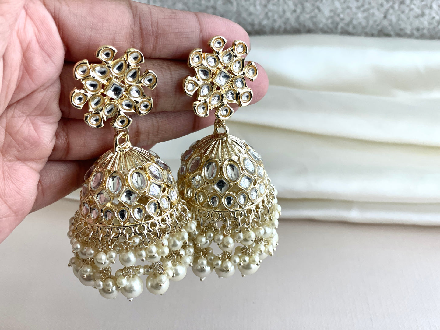Gold Oversized Jhumkas