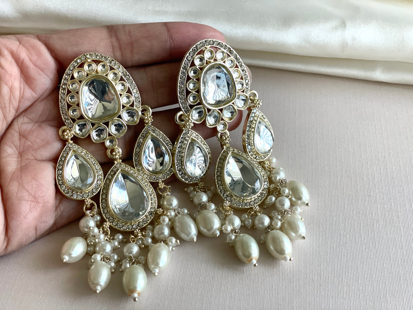 Hanging Kundan Earrings