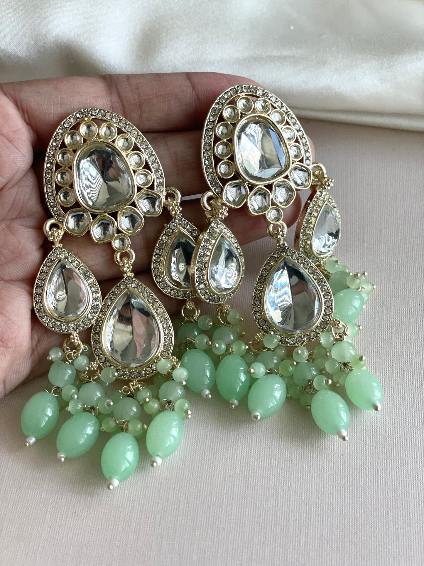 Hanging Kundan Earrings