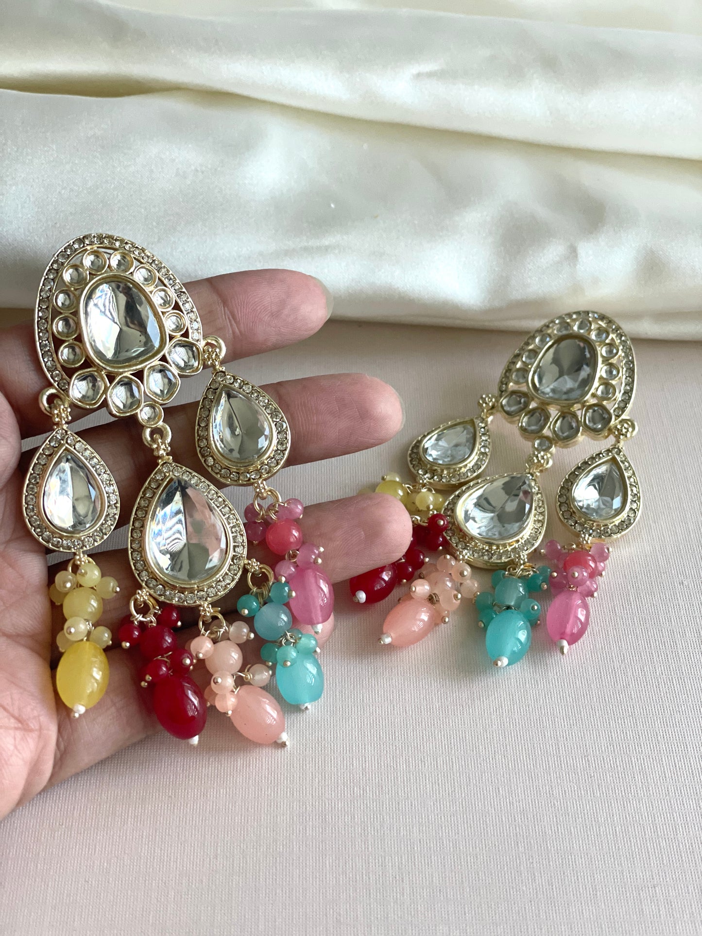 Hanging Kundan Earrings