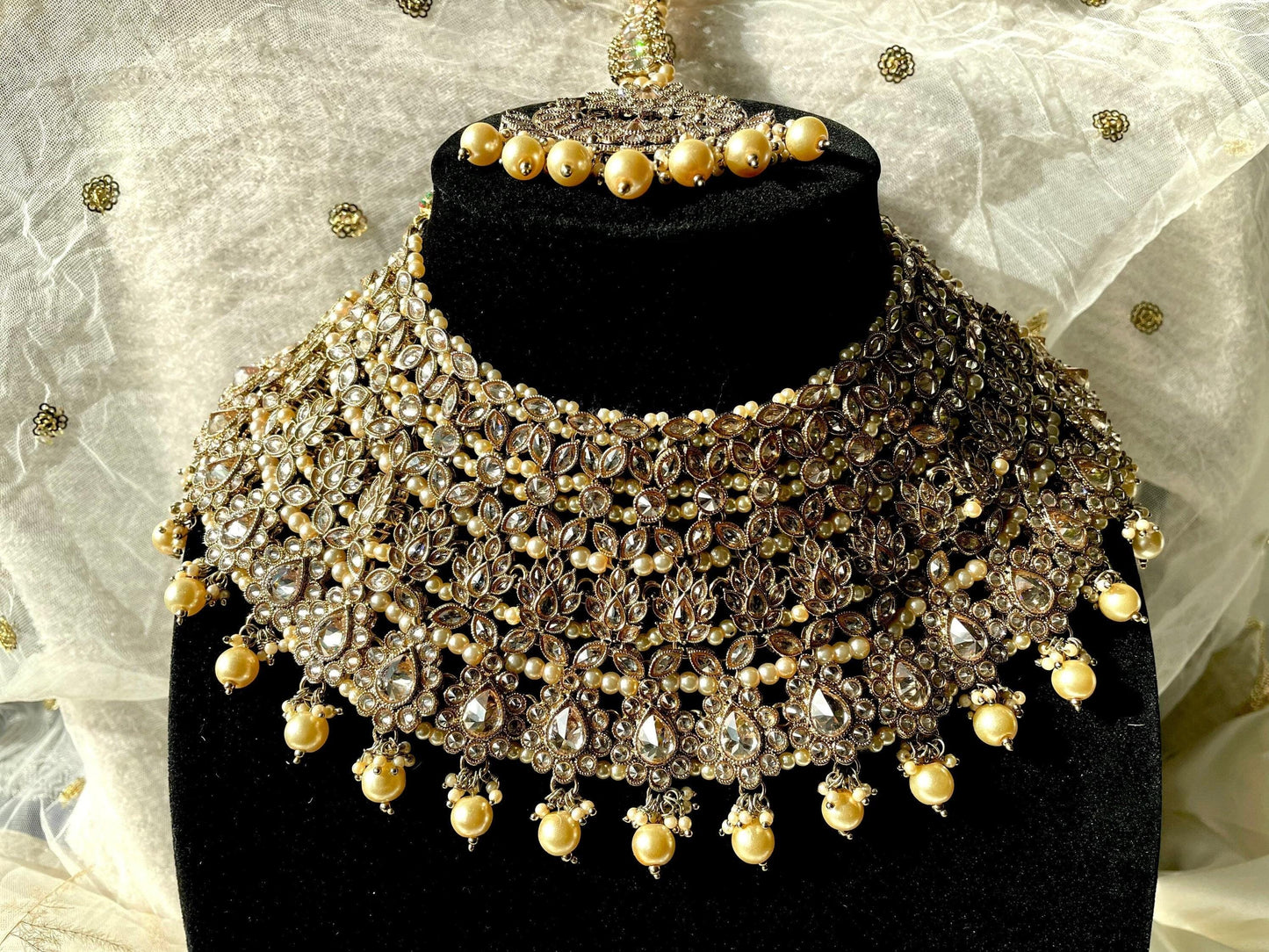 Bridal Choker Necklace Polki
