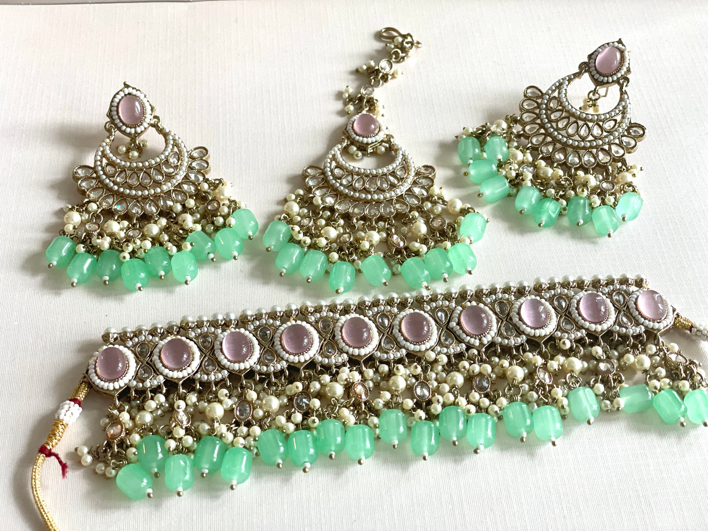 The Noor Choker Set - Green
