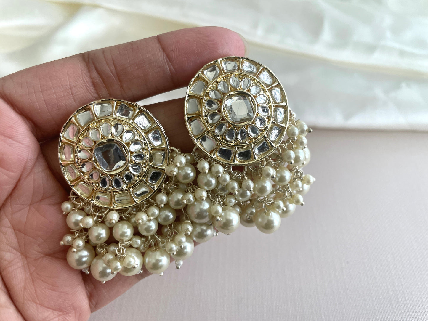 Gold Kundan Earrings