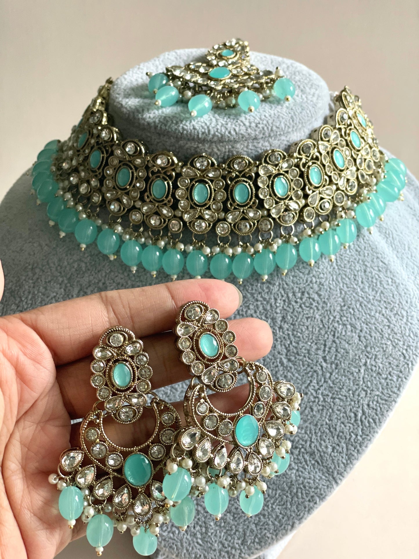 Priya Set- Teal Blue