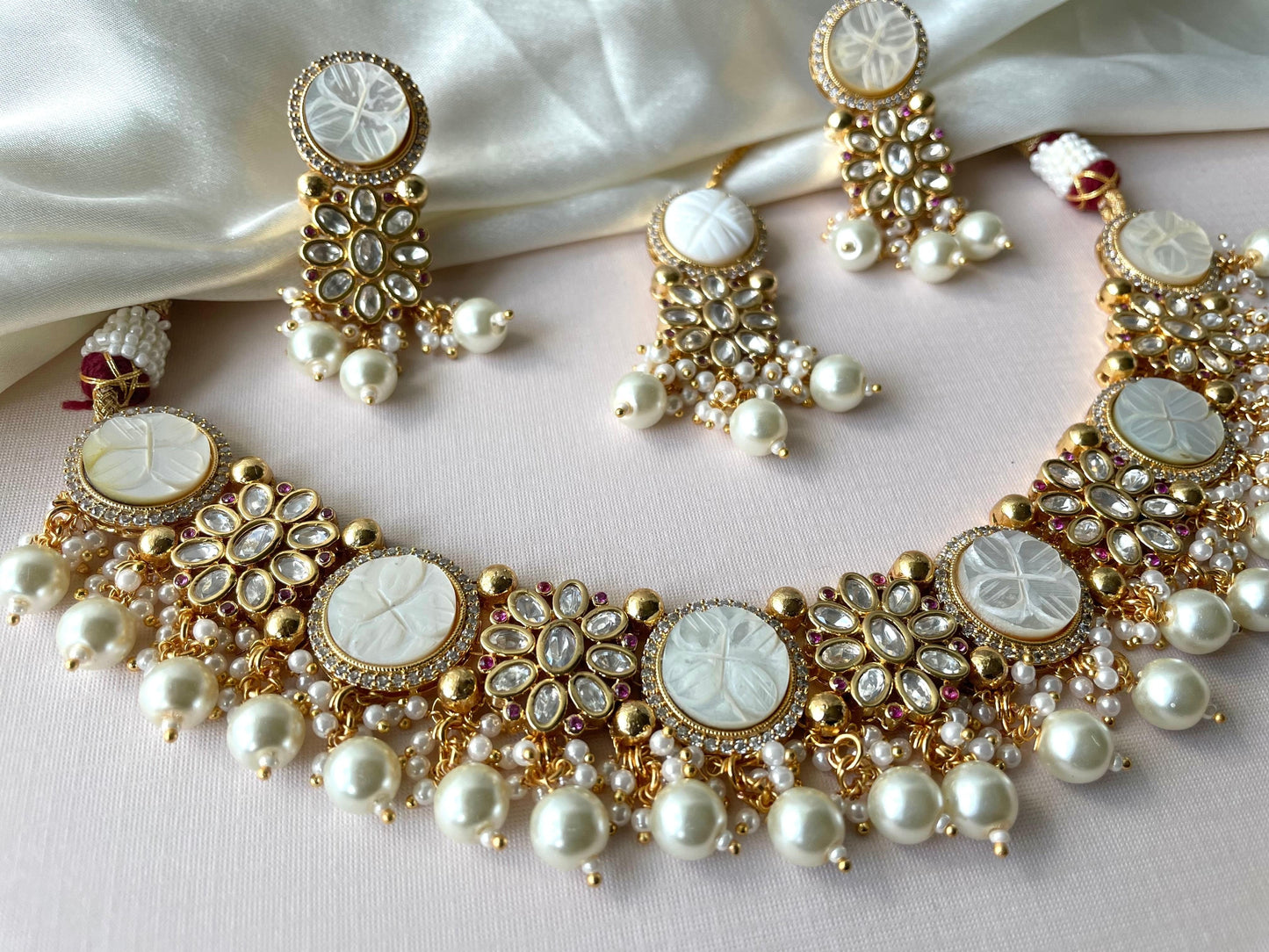 Elegant Pearl Necklace Set