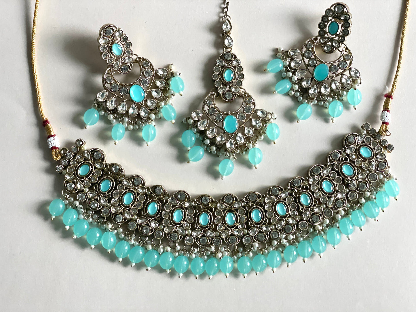 Priya Set- Teal Blue