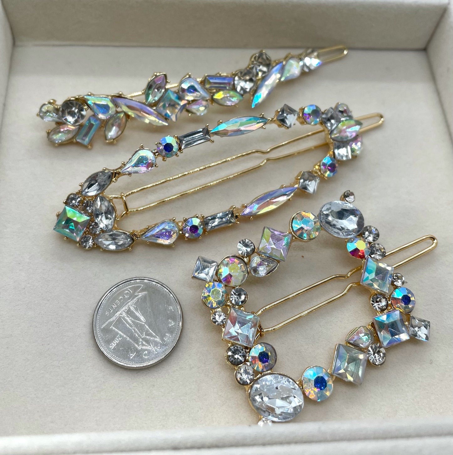 Set of 3 Multicolor hair pins
