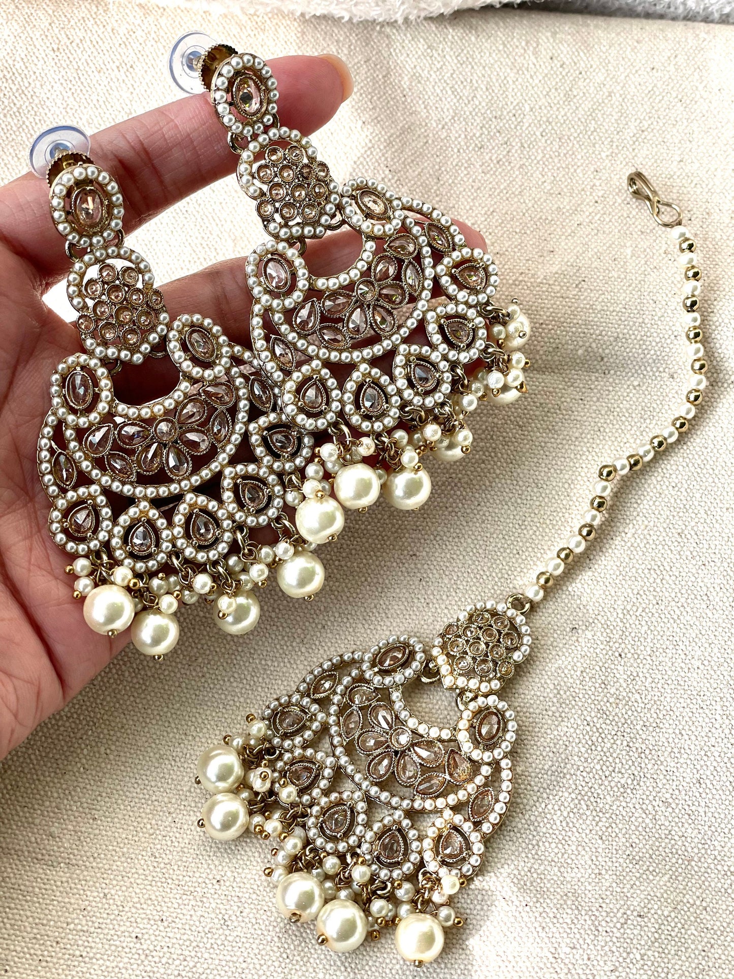 Polki Tikka and Jhumkas Set I