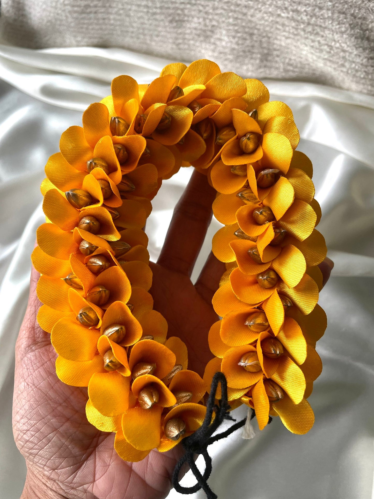 Yellow Gold Gajra Artificial