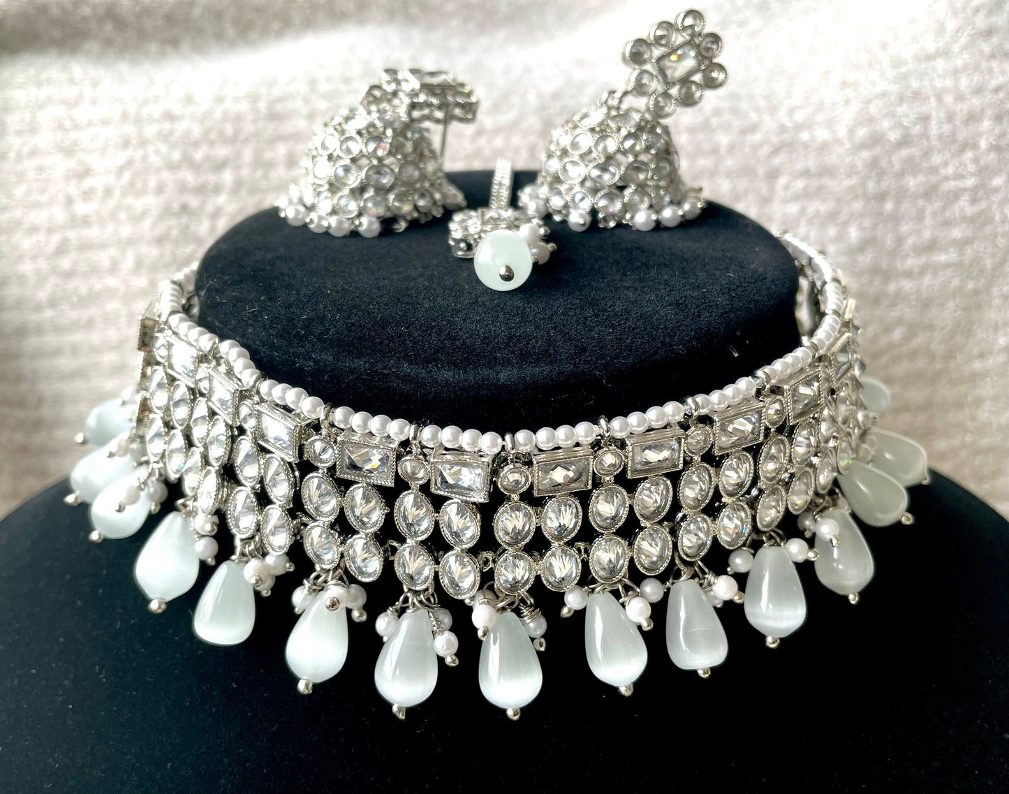 Silver Polki Choker
