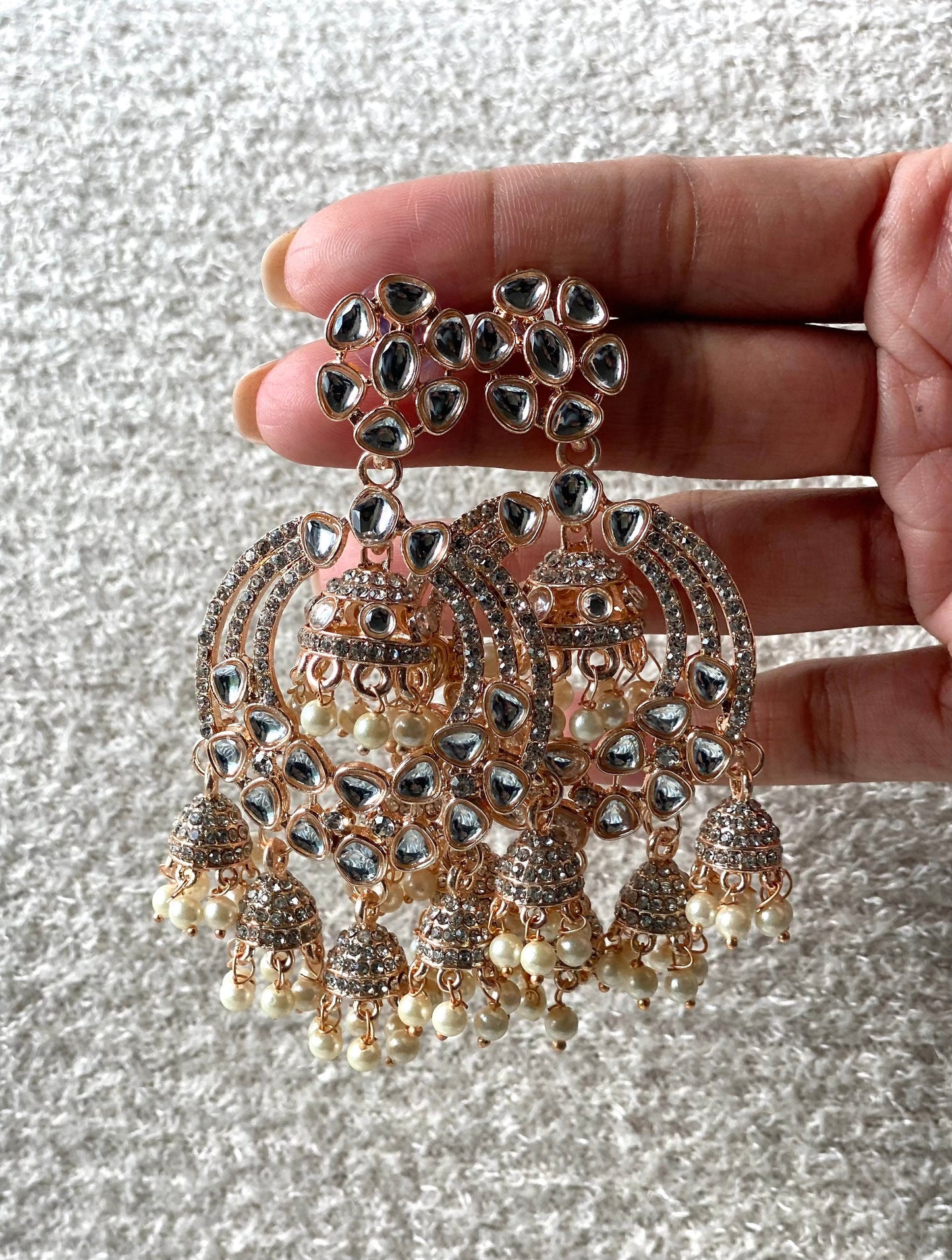 Rose gold Chandbalis