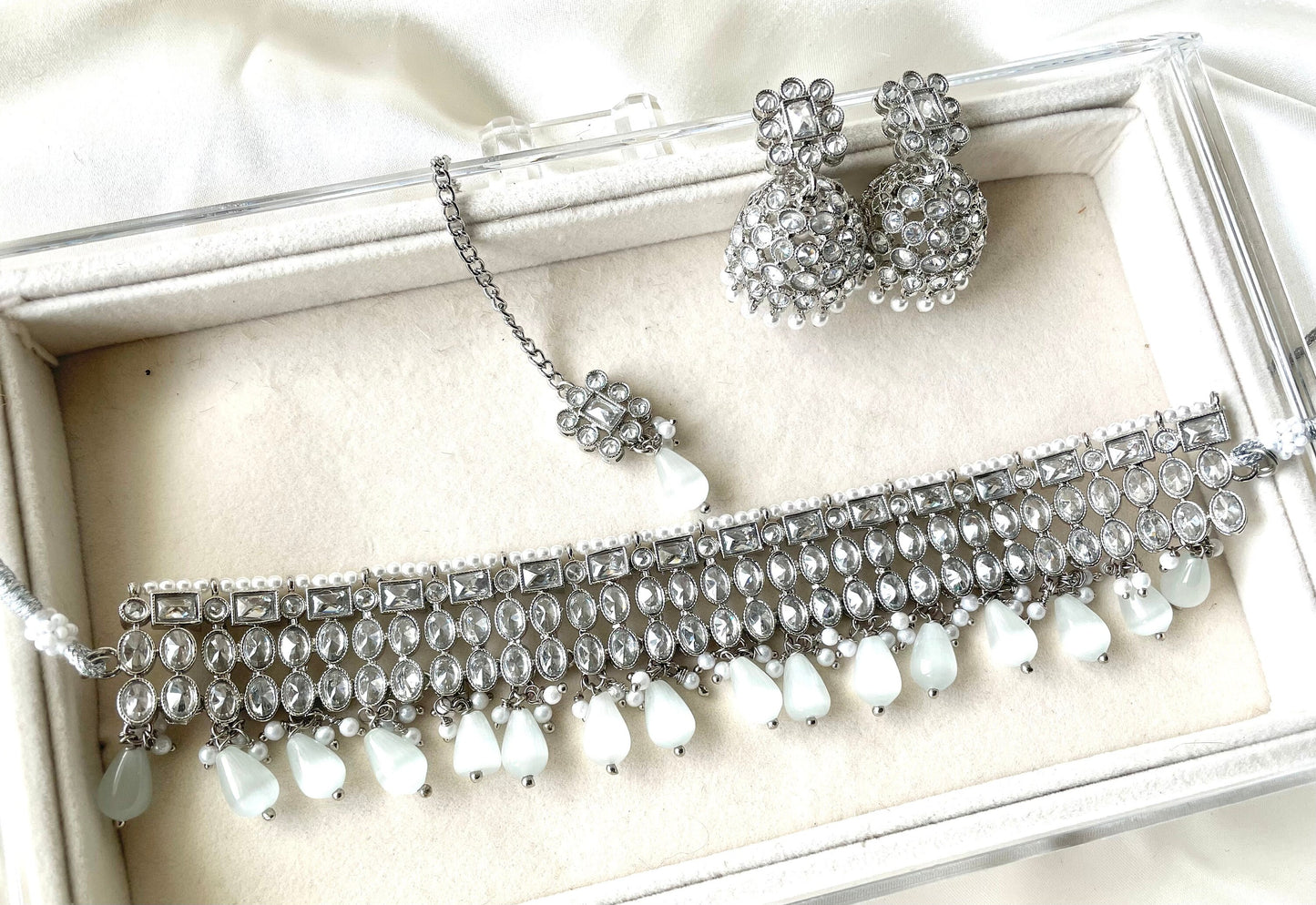 Silver Polki Choker