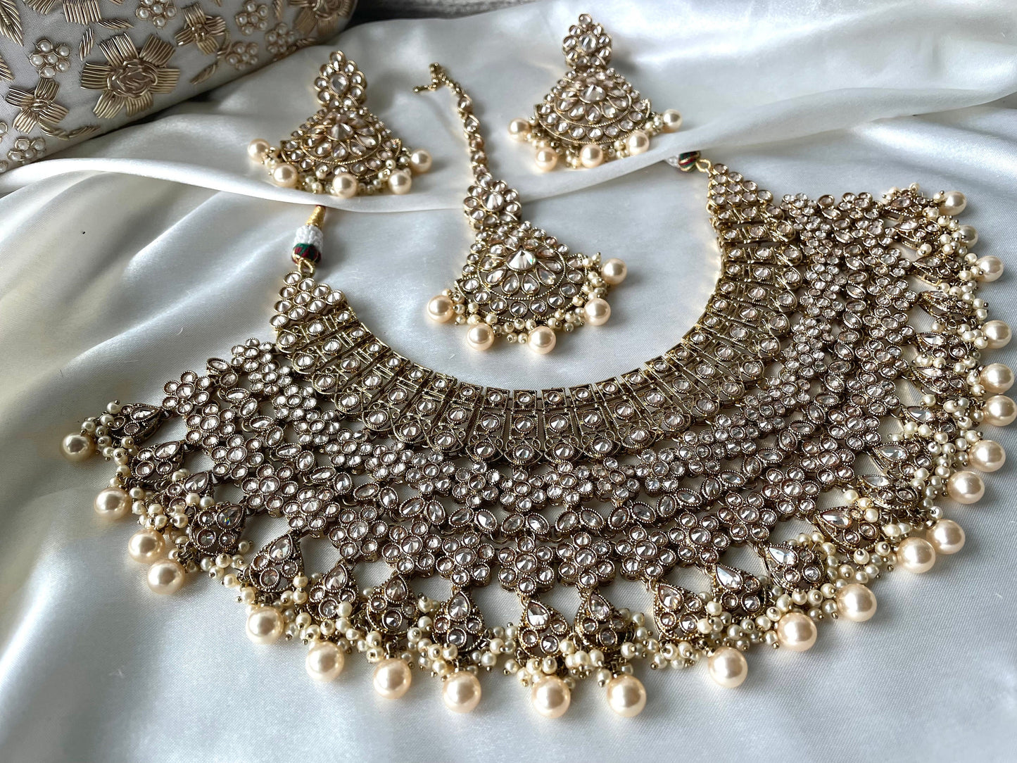 Indian Bridal Necklace Set Polki Bridal