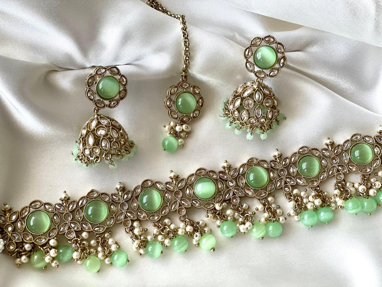 Mint Green Choker Set
