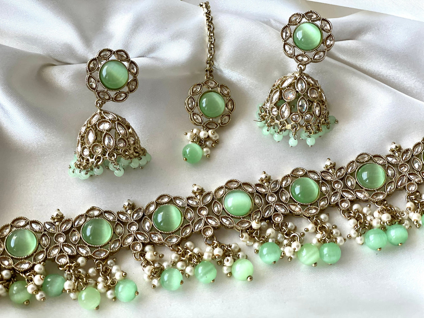 Mint Green Choker Set