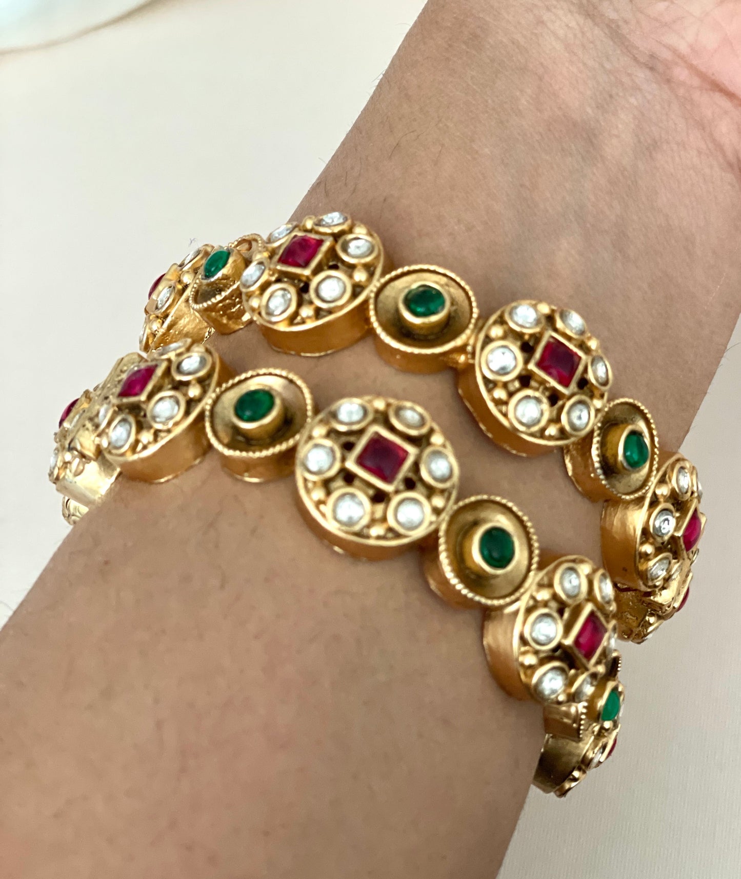 Statement gold kangans