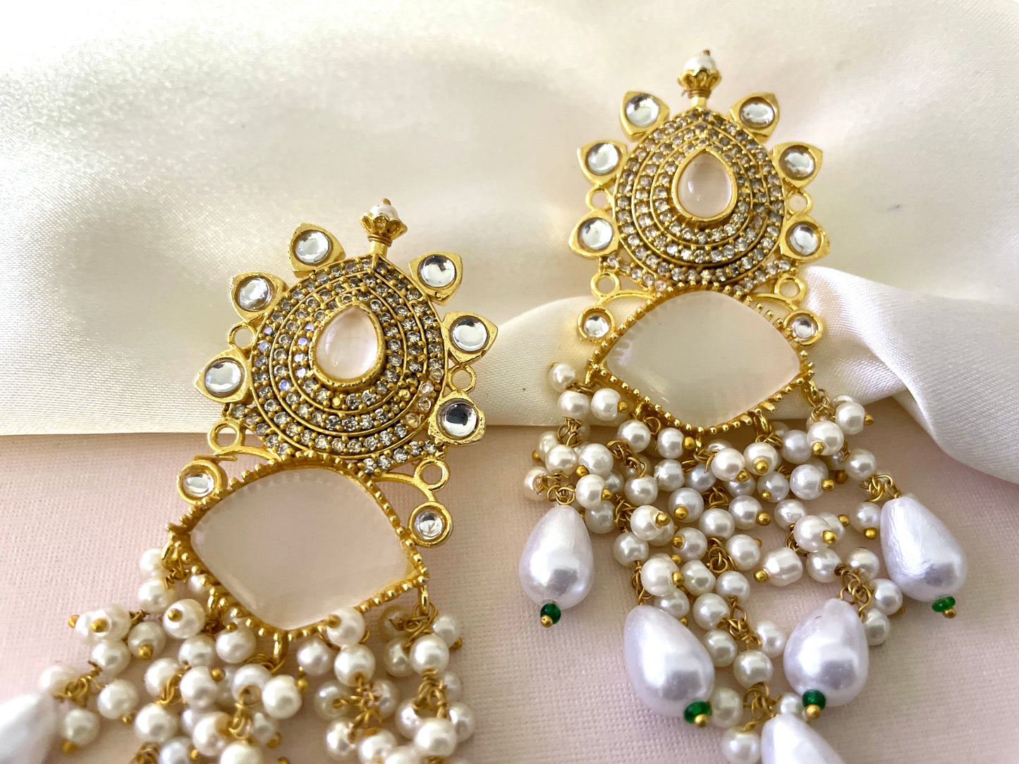 White Pearl Earrings