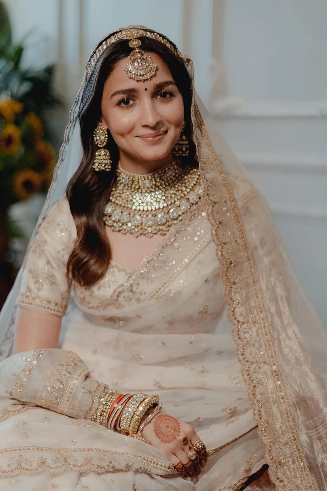 Aliya glows while carrying Indian jewellery