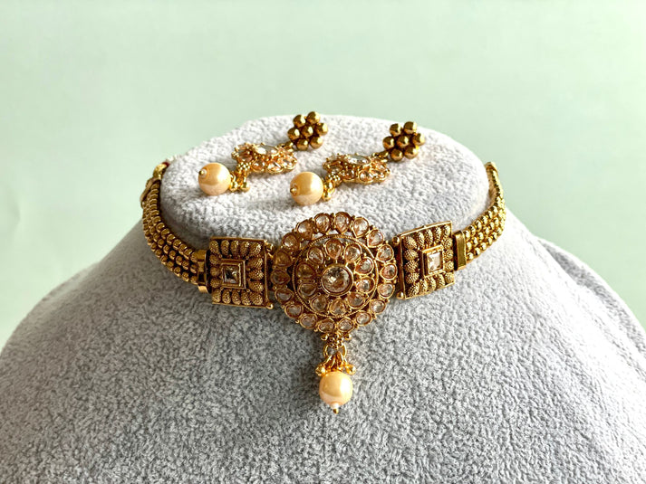 Elegant gold plated indian jewellery