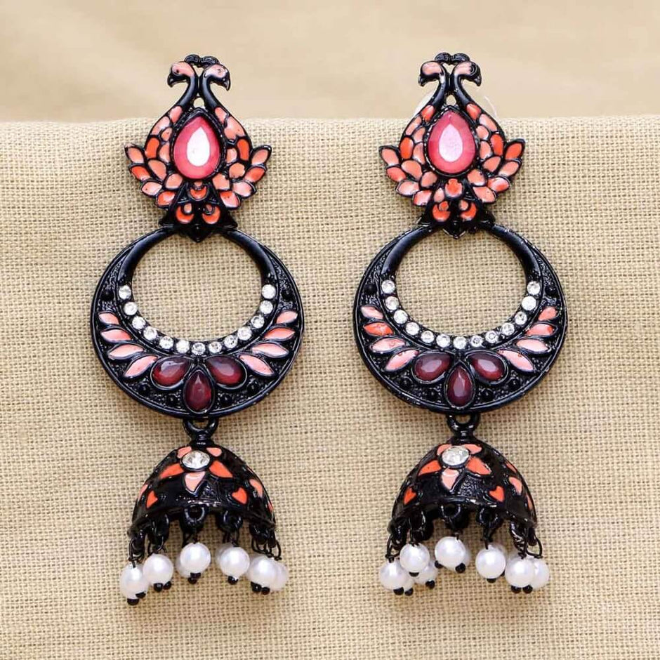 “Meenakari Jhumkas: Traditional Beauty Redefined"