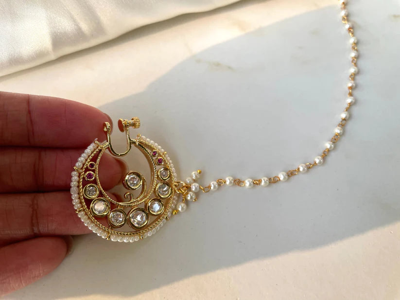 Rhinestone Nose Ring Indian Nath
