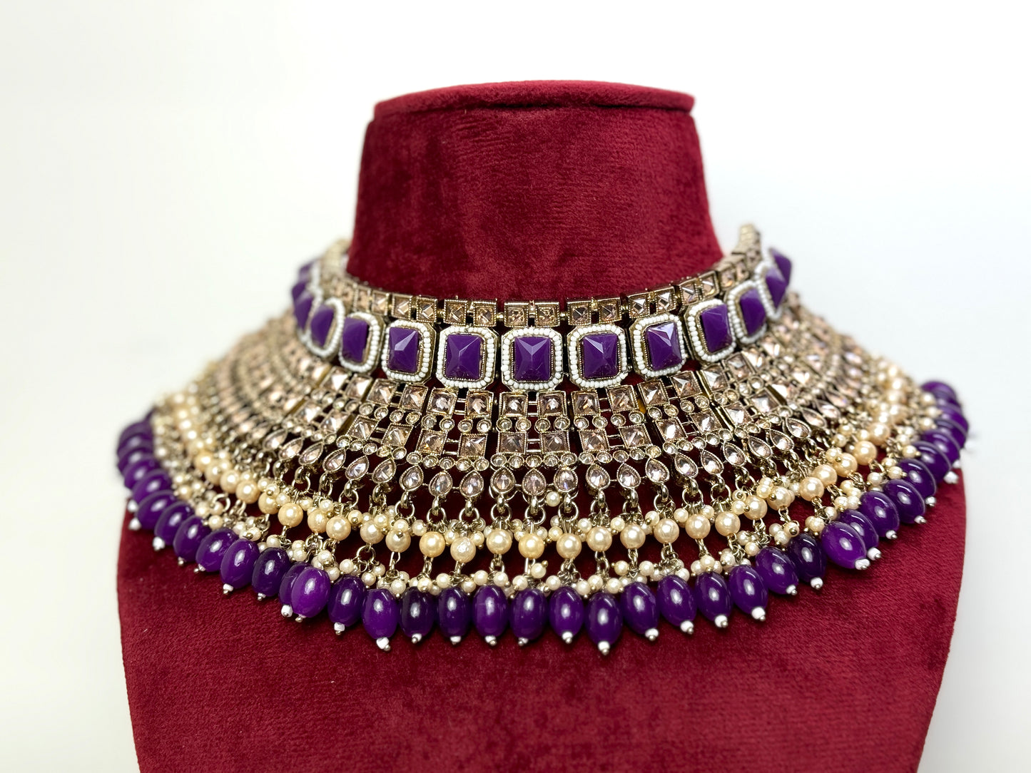 Dark Purple Bridal Choker