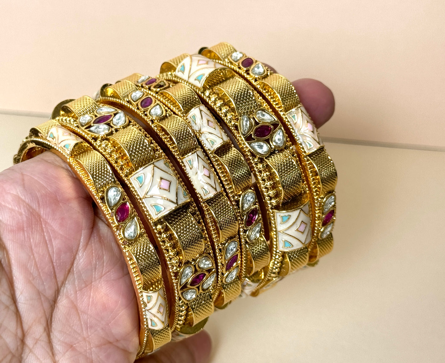 Gold plated rajwadi bangles