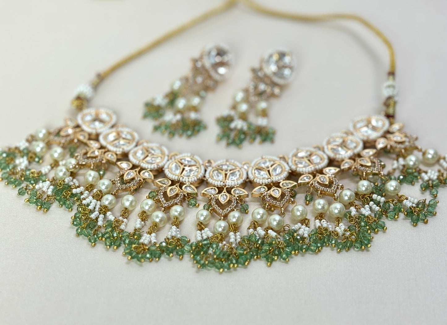 Light Green tyaani Choker- Radiance