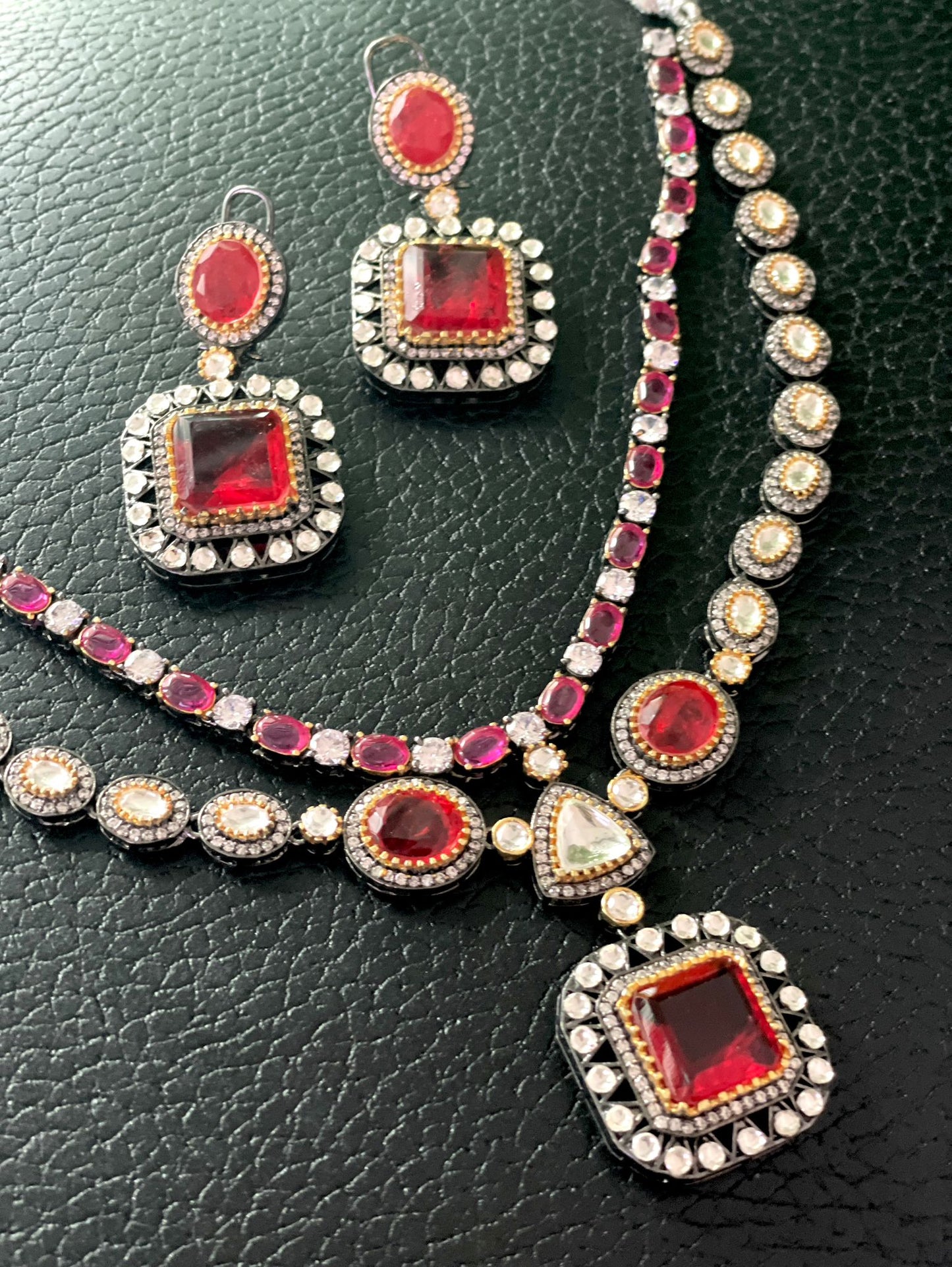 Ruby red double victorian set