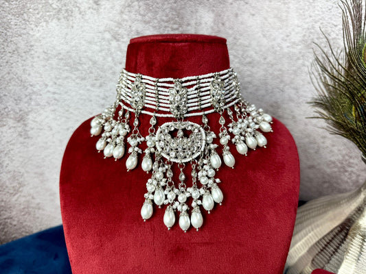 Silver Wedding Jewelry Set