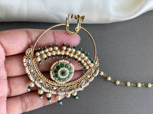 Emerald Green Nath – A Stunning Traditional Nose Ring